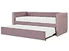 Trundle Bed Velvet GASSIN 90 x 200 cm (EU Single) Pink