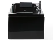 Corner Hot Tub with LED SAMANA 1740 x 790 mm Black_680965