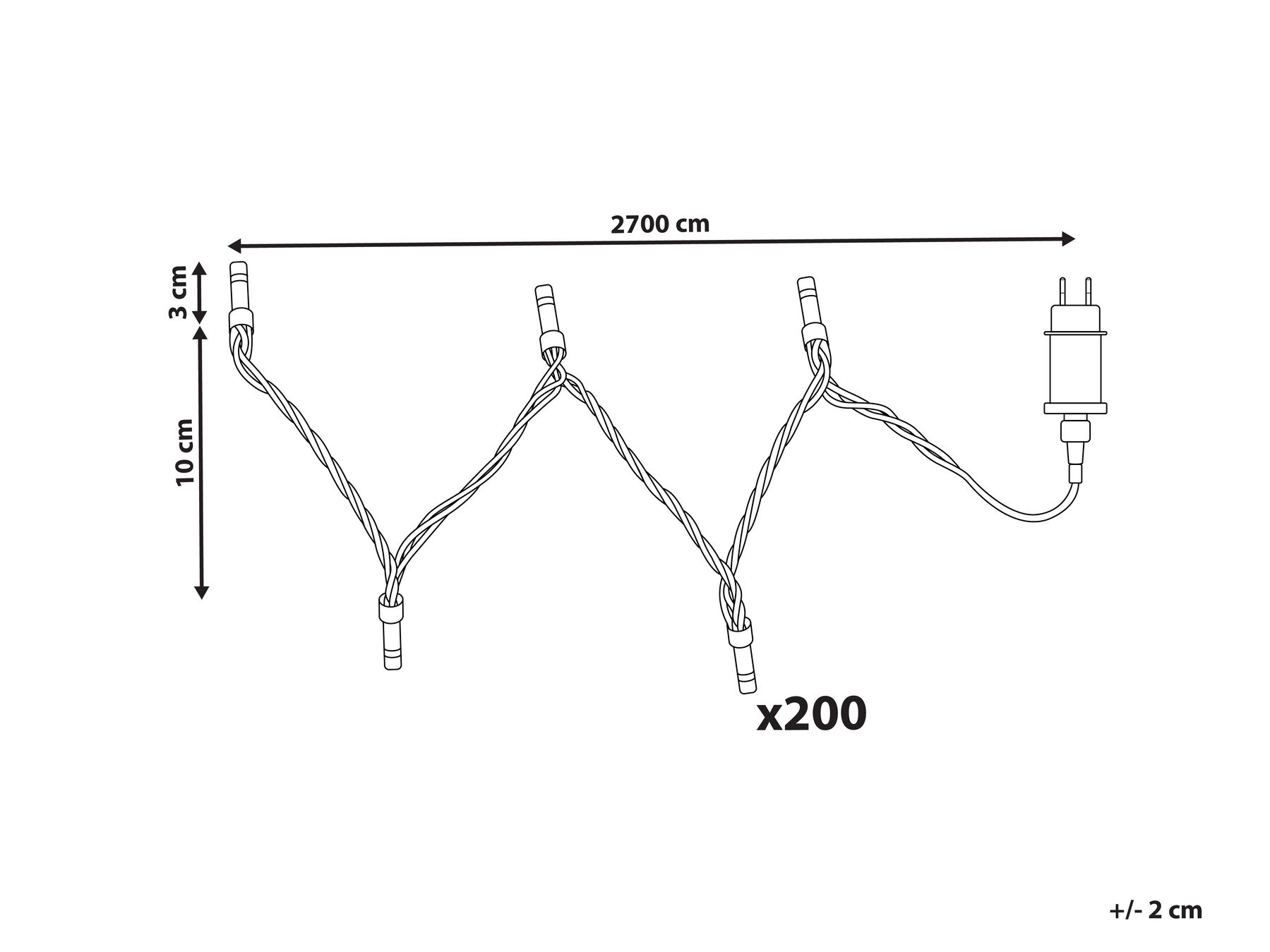 Smart LED Lighting Chain 200 String Multicolour Lights with App IGALIKU_884766 Smart LED Lighting Chain 200 String Multicolour Lights with App IGALIKU_884766