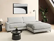 Corner Sofa MALOY Chenille Light Grey Left Hand_1183777
