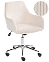Chaise de bureau WELLSTON Velours côtelé Beige clair
