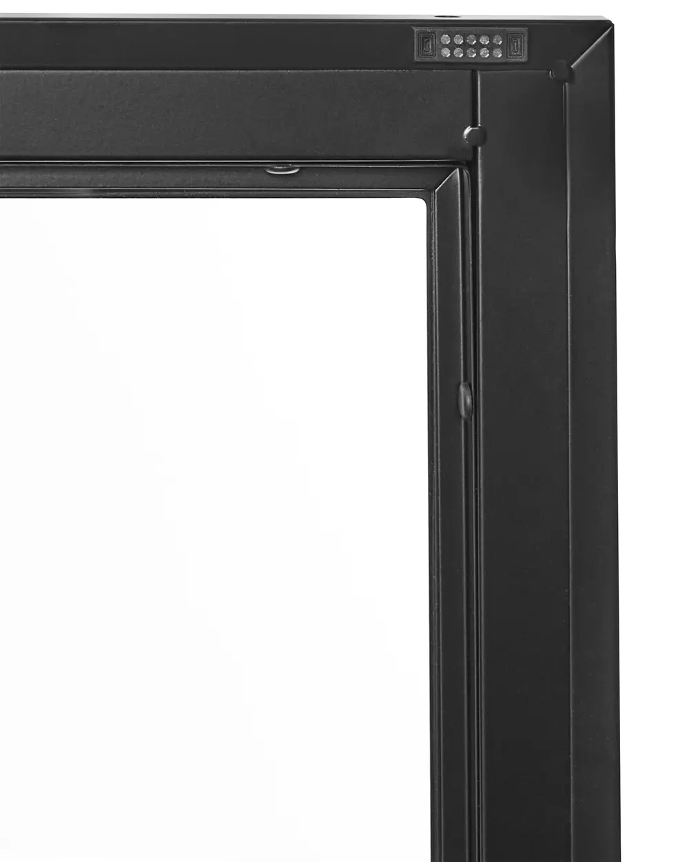 Witryna ze szklaną gablotą NASH 90 cm Metal Czarny_1108272