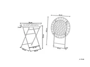 Stolik bistro TRIESTE 70 cm 70 cm Metal Jasnobeżowy_774653