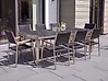 Mesa de jardín GROSSETO 220 cm 100 cm Granito Flameado Gris grafito