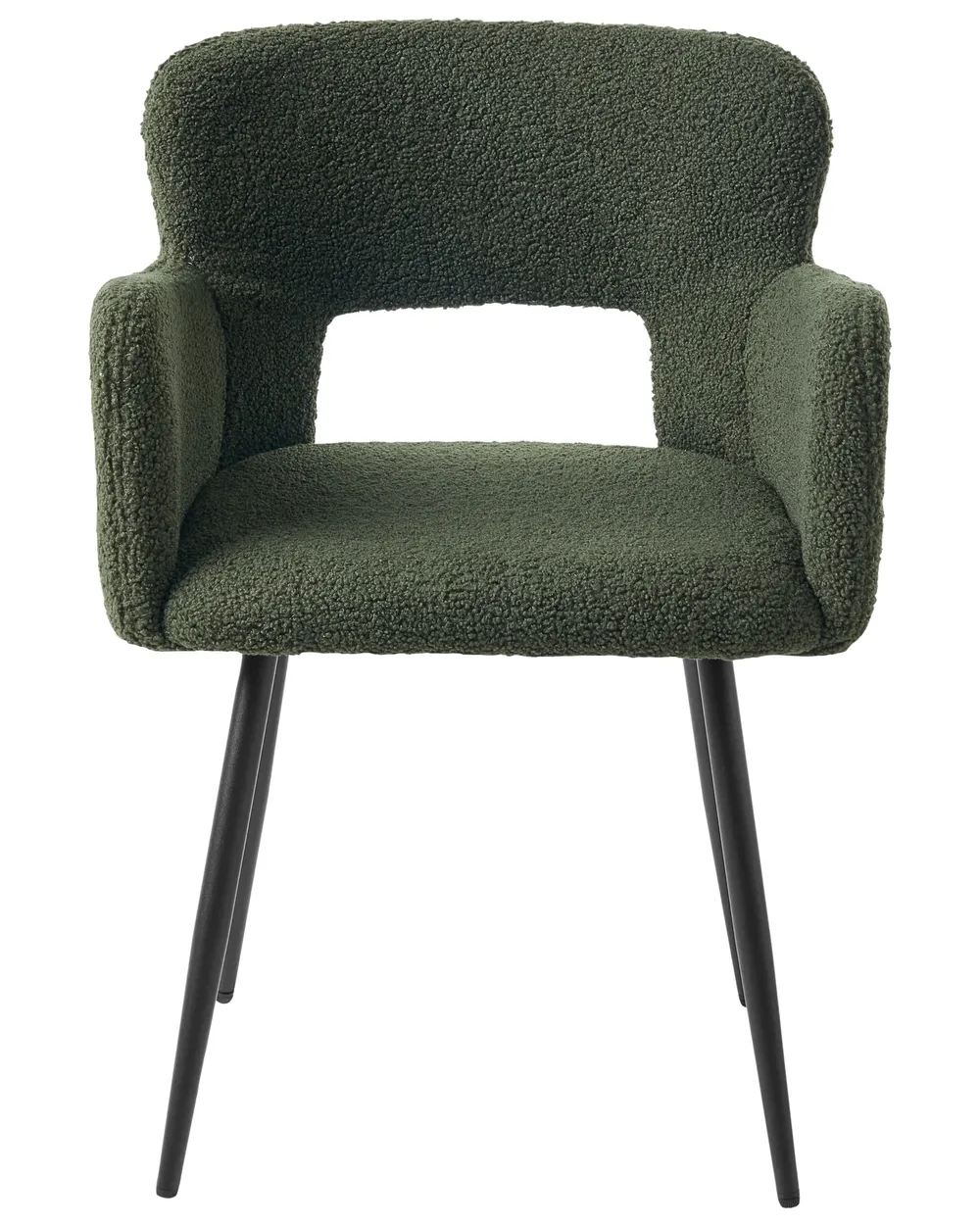 Set di 2 sedie da pranzo SANILAC Bouclé Verde scuro_877449