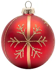Set of 40 Baubles WINTERGLOW Glass Red_1192084