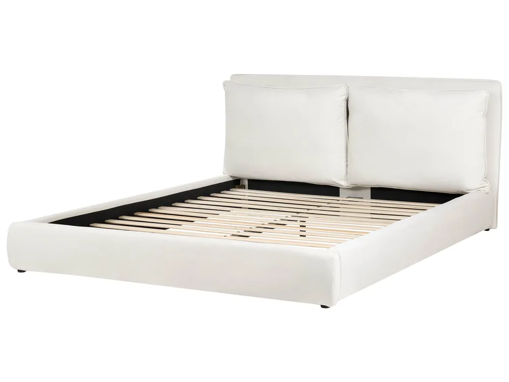 Bed Velvet BAJONNA 180 x 200 cm (EU Super King) Off-White_1009606