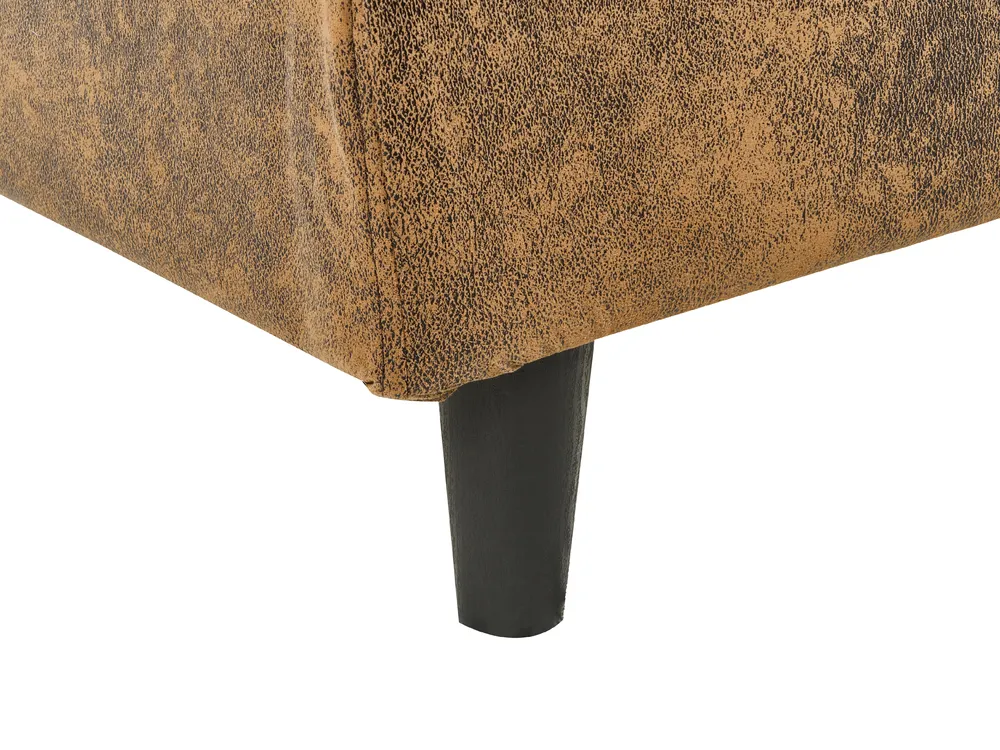 Bed Frame Cover Faux Leather FITOU 140 x 200 cm Brown_876092