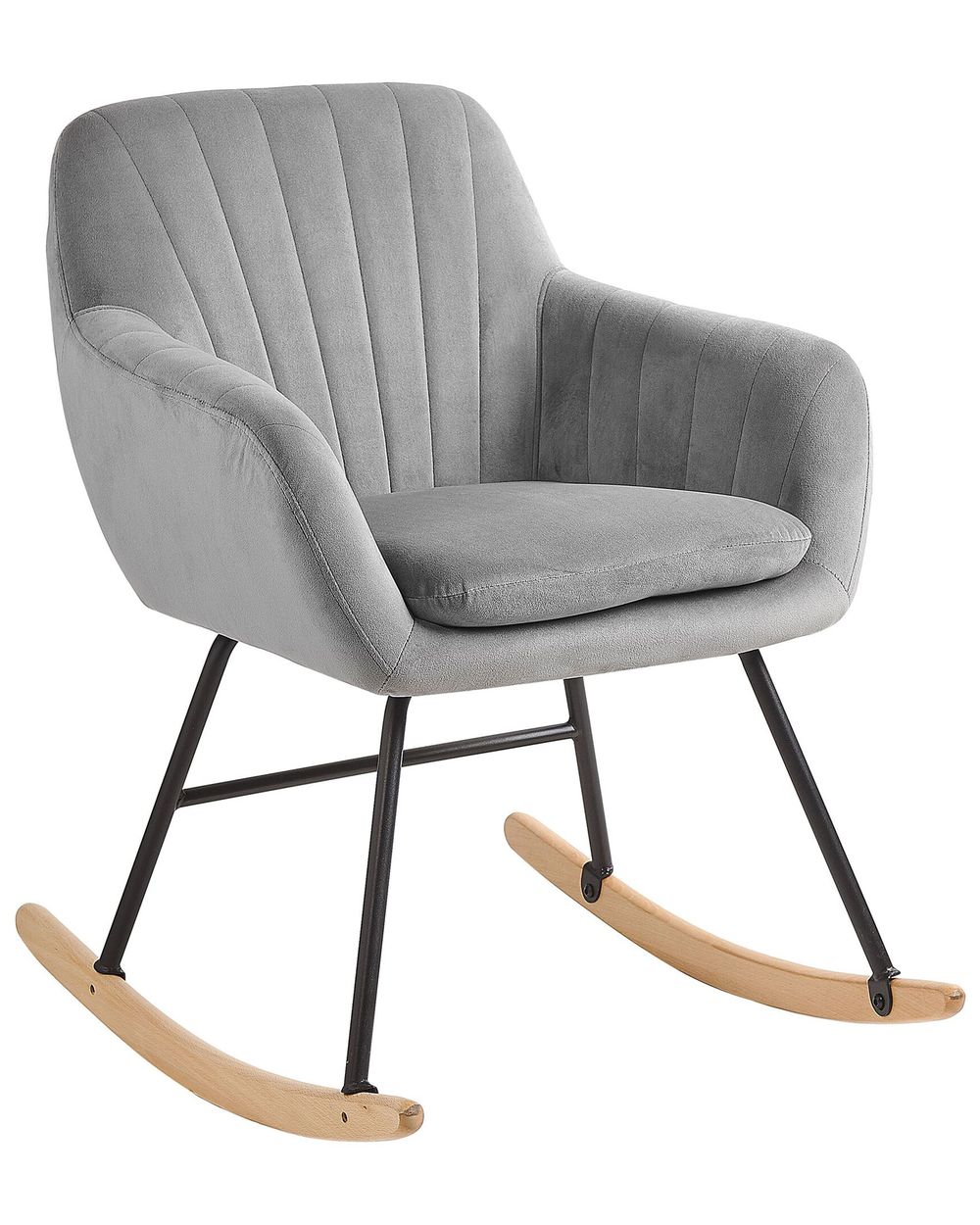 Rocking Chair LIARUM Velvet Grey