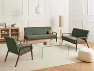Armchair ESRUM Fabric Dark Brown/ Green_1022989