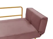 Sofa Bed 2 Seater SAARELA Velvet Pink_932741
