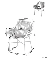 Sedia da pranzo CANORA Rattan Marrone_736610