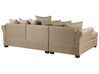 Divano angolare rivestito in tessuto beige versione destra VIKNA_786597