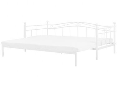 Kovová posteľ 80 x 200 cm biela TULLE