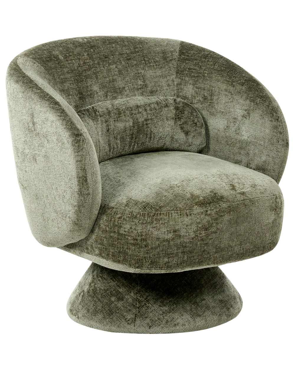 Sillón giratorio LIEKSA Chenilla Verde