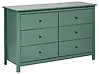 6 Drawer Chest BARCALDINE Pine Wood Green