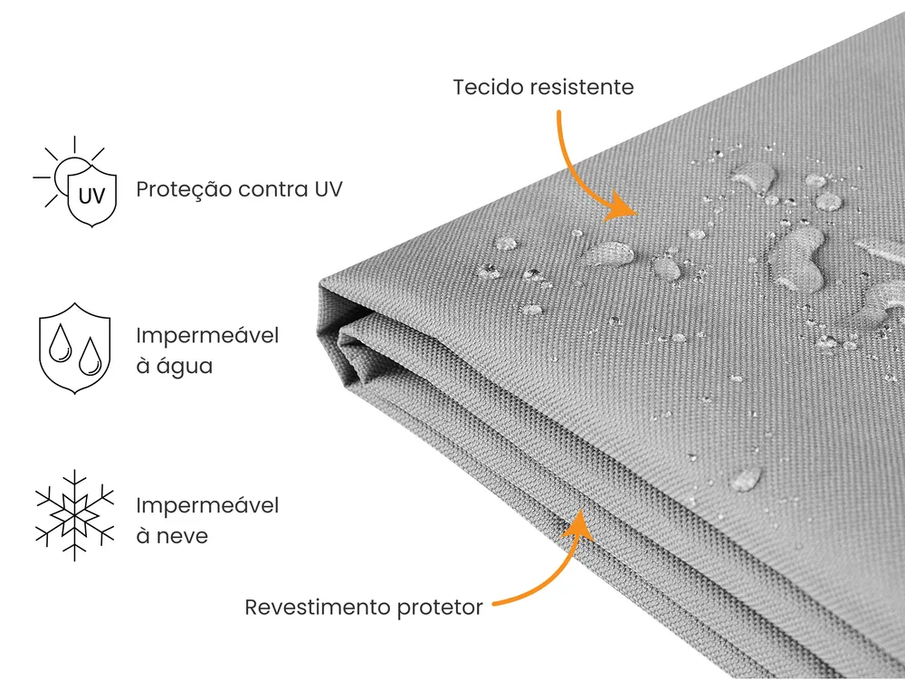 Capa impermeável CHUVA 320 cm 120 cm 90 cm Cinzento_929832