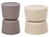Set of 2 Side Tables ATACAMA 32/40 cm 32/40 cm Brown Beige