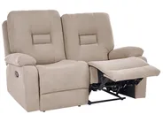 Sofa z manualną funkcją relaksu dla 2 osób BERGEN Beżowoszary_1107065