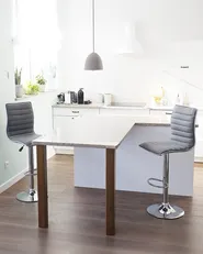 Set di 2 sedie alte LUCERNE Grigio_685937