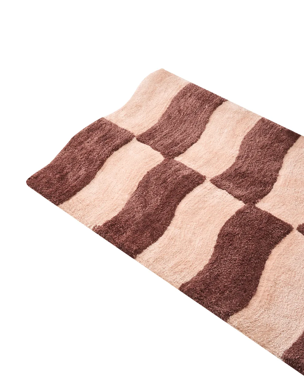 Tappeto da bagno DIWANA Marrone/Beige 60 x 90 cm_1025983