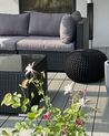 Left Hand 4 Seater PE Rattan Garden Modular Corner Sofa Set Black SANO II_926140