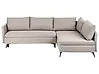 Corner Sofa Bed KOGE with Storage Fabric Beige Left Hand