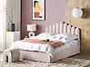 Ottoman Bed VINCENNES Velvet Pastel Pink 160 x 200 cm (EU King Size)