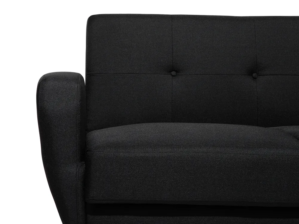 Living Room Set FLORLI Fabric Black_704206