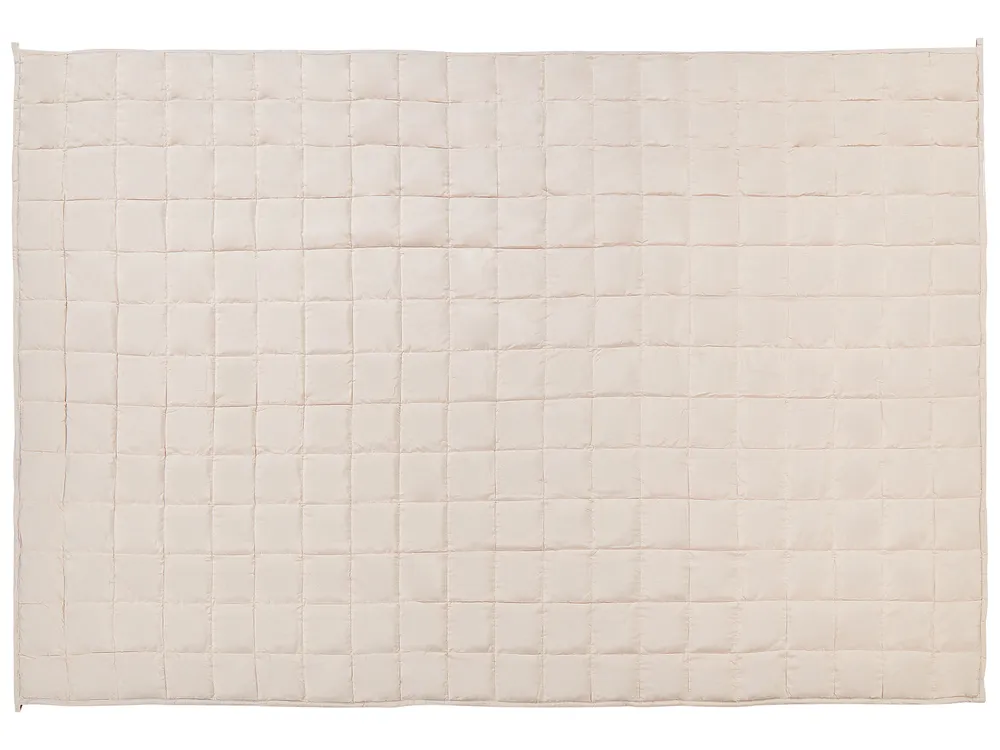 Beliani Gewichtsdecke 8kg Mit Glasperlen - Beruhigende Therapiedecke 135x200cm Blau