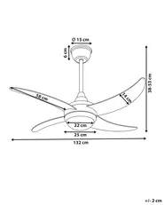 Ceiling Fan with Light CHACANA with Remote LED Brass_1133516