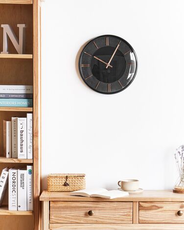 Wall Clock ø 34 cm Black DAROCA