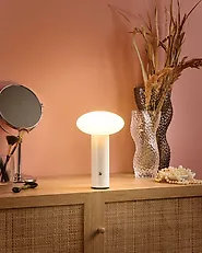 Wireless LED Table Lamp BUAYAN with Dimmer Metal White_1184026