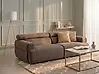 Sofa 3 Seater HOVDEN Fabric Brown