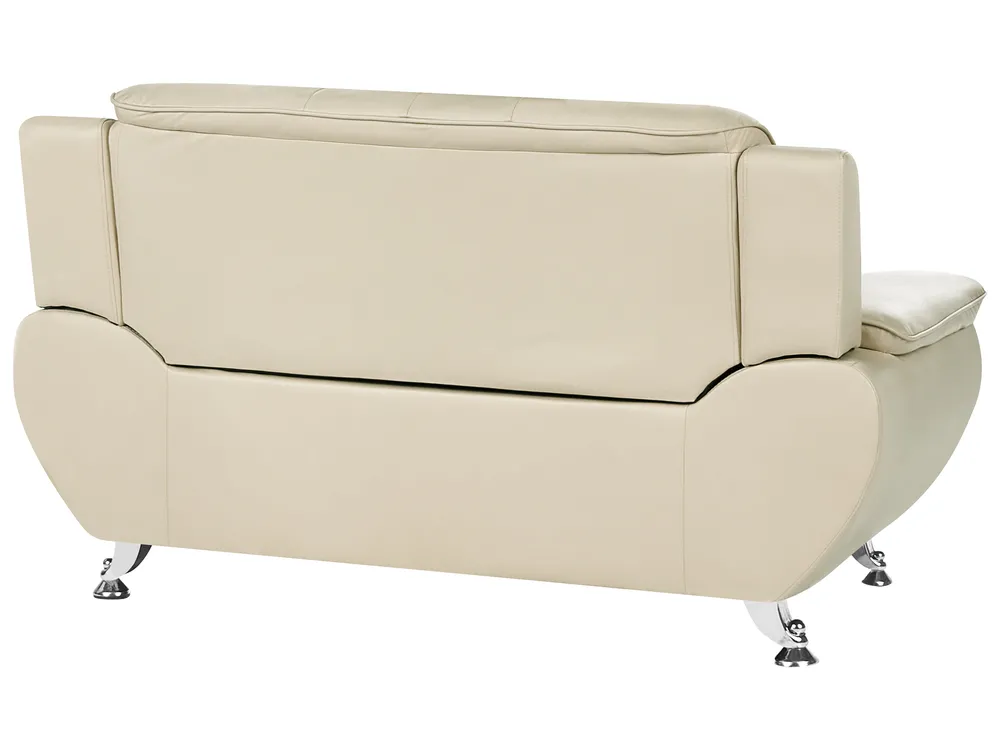 Divano 2 posti LEIRA Pelle sintetica Beige_1058714