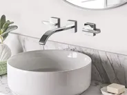 rubinetto miscelatore da parete per lavabo BERRACO Ottone Argento_986800
