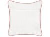 Coussin en velours blanc à motif de Noël 45 x 45 cm EUCHARIS_887692