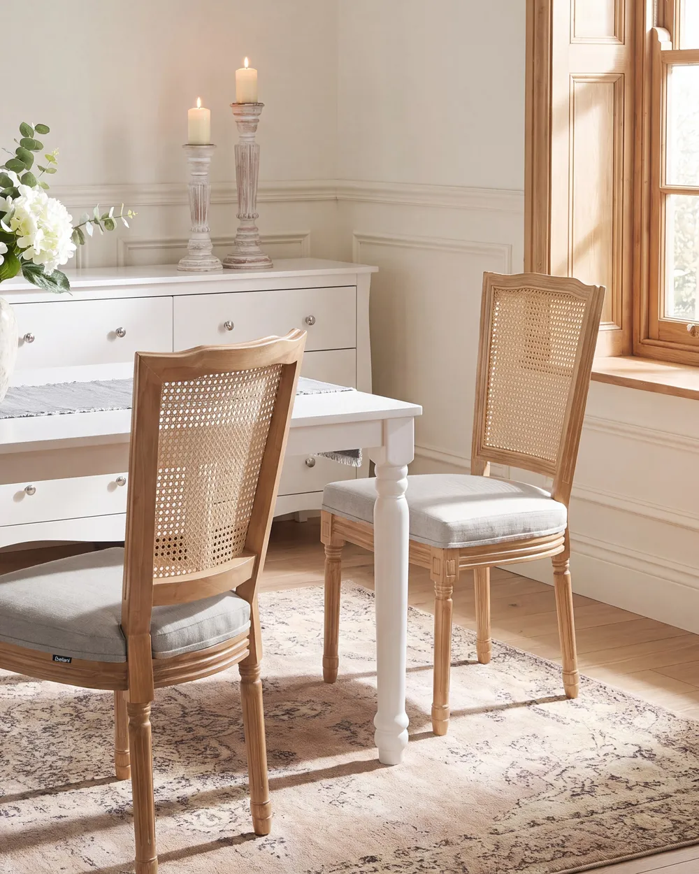 Set of 2 Chairs BONANZA Wood Light Brown/ Beige