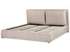 Velvet EU Super King Size Ottoman Bed Beige BAJONNA_871328