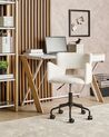 Kancelářská židle s buklé čalouněním bílá SANILAC_896626