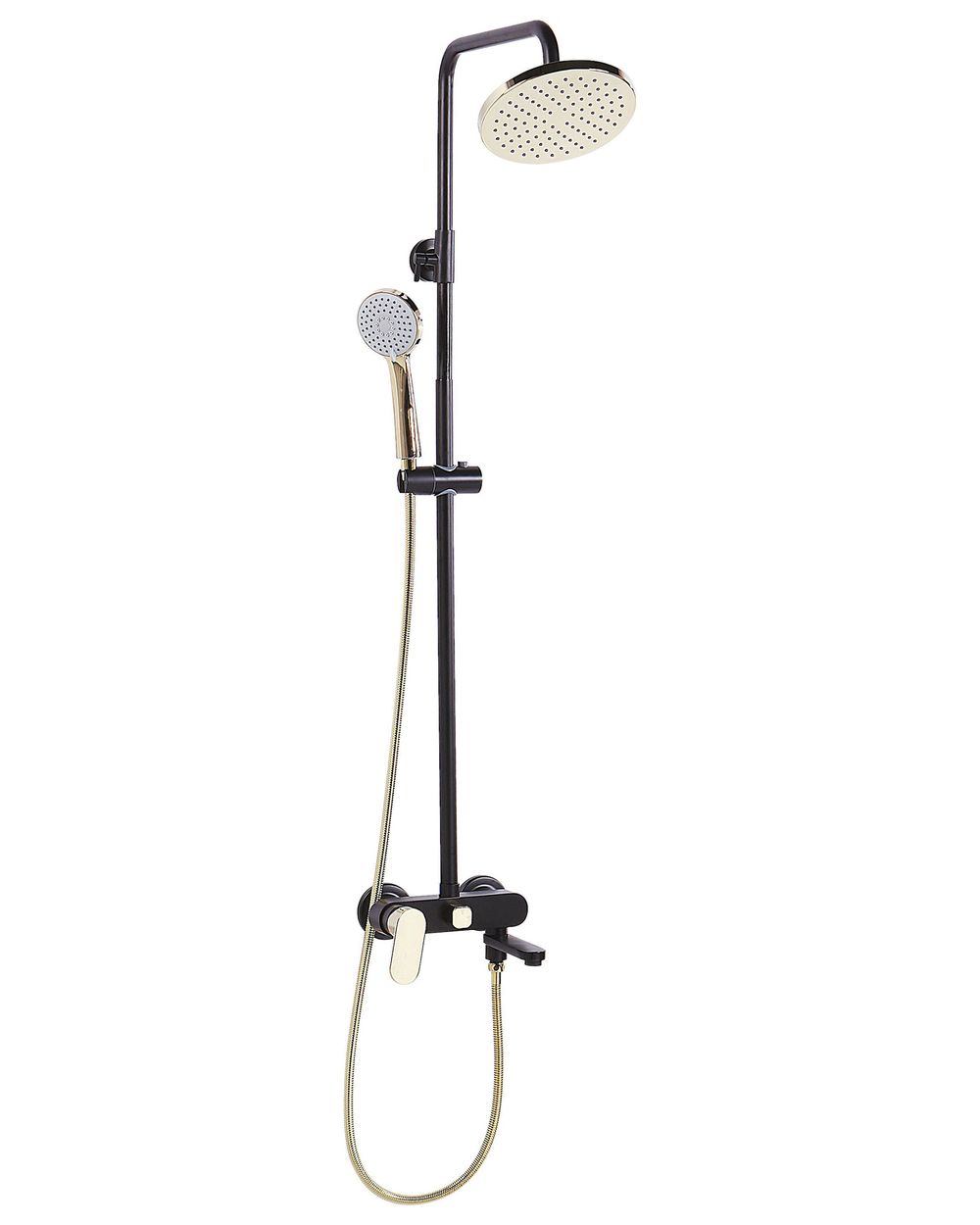 Ensemble de douche avec mitigeur et douche de pluie GURARA Noir/doré
