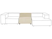 Sezione a 1 posto APRICA Lino sintetico Beige_860325