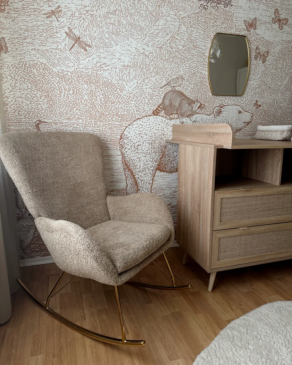 Rocking Chair ANASET Boucle Sand Beige_1019776