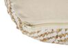 Pouf iuta beige e bianco 60 x 60 cm MASKI_886793