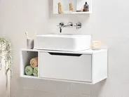 Szafka łazienkowa wisząca pod umywalkę CASCAVEL 80 cm Biały_984078