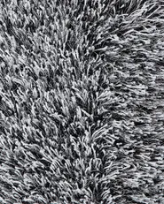 Shaggy Rug CIDE Black/ White ø 140 cm_746824