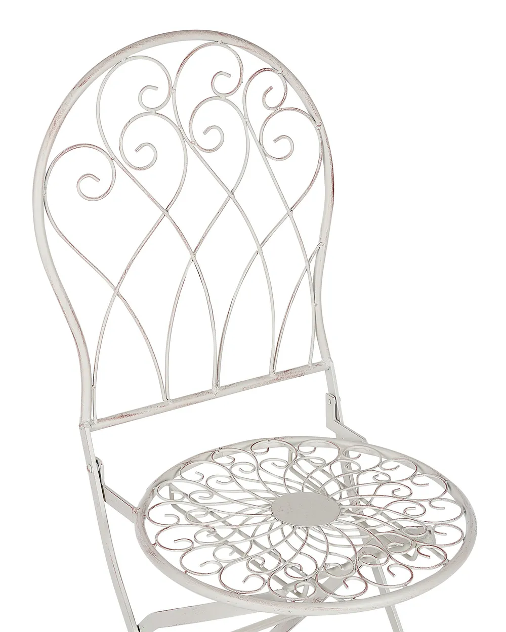 Set of 2 Garden Chairs STIFFE Metal White_856132