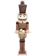 Zestaw 2 figurek dekoracyjnych KOLARI 68/91 cm Dziadek do orzechów Brązowy_1156779