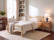 Bed Pine Wood ECHALLON 90 x 200 cm (EU Single) Light Brown_1156851