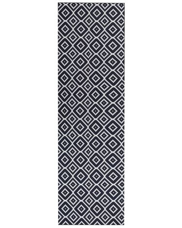 Dywan 60 x 200 cm czarno-biały KARUNGAL